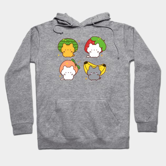 Cats And Fruit Hats Hoodie by GeraldineDraws